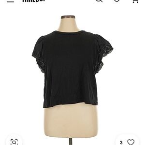 Old Navy XL women's keyhole flutter sleeve top